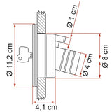 TAPA PARA AGUA FIAMMA NEGRA, CON LLAVE